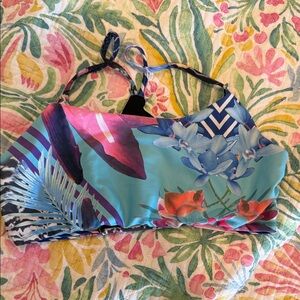 Floral Halter Bikini Top